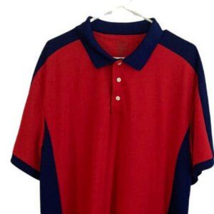 Chaps Polo Mens Shirt XL/TG/EG Short Sleeve Collar Red Navy Blue